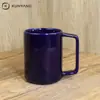 Venta Directa de Fábrica de Comercio Exterior Taza de Café Taza Base Antideslizante Asa Cuadrada Taza de Cerámica Personalizada Taza de Cerámica Personalizable