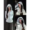 Sudadera Jimo de Corte Ajustado para Mujer 2026 Otoño Nueva Chaqueta Cardigan con Capucha para Mujer con Cremallera y Forro Polar Ropa de Yoga