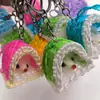Colgante Adornos Pequeños Muñeca Llavero de Piel Genuina Figura de Dibujos Animados Colgante Hecho a Mano Animal Lindo Colgante Pequeño
