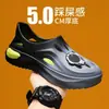 Crocs de Oficina para Hombre Antideslizantes Planos para Exteriores Sandalias Cerradas Simples de Playa para Hombre Sensación Suave