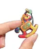 Fique Rico Imediatamente Chaveiro de Carro Pingente de Madeira Maciça Esculpida Corrente para Celular Pingente Decorativo de Arte do Signo do Cavalo do Zodíaco para Bolsa