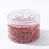 Clips para Papel Coloridos de 28 mm en Cubeta, Clips para Papel Color Caramelo, Clips para Archivo, Exclusivamente para Ventas Transfronterizas, 200 Clips Metálicos para Papel