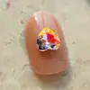 Joias para Nail Art Coração Cristal de Vidro Diamante Adesivos para Unhas Decoração de Roupas com Diamantes Sapatos e Chapéus Acessórios Feitos à Mão Diamante Coração de Pêssego com Fundo Pontiagudo