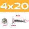 Acero Inoxidable 304 Kt Tornillo de Cola para Fresado M3M4M5 Cabeza Avellanada Cruz Cola Plana Cola de Corte Tornillo Autorroscante Antiaflojamiento