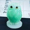 Adornos de animales de grava de cristal de resina con explosiones transfronterizas, imitación de jade, amatista en polvo, búho de cristal, decoración de escritorio, regalo