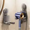 Soporte para secador de pelo con ventosa, soporte de pared para secador de pelo para baño, soporte para secador de pelo con enrollacables, gadget de almacenamiento para el hogar
