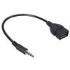 Cable de conversión USB a aux para coche Cable de audio MP3 para reproductor de CD Enchufe de conexión tipo T con cabeza redonda de audio de 3.5 mm Disco U