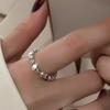 Plata Quebrada Varios Dos Anillos para Mujer Simple Lujo Ligero Sentido de Diseño Nicho Anillo Brillante Anillo de Plata Quebrada Apertura Ajustable