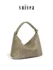 Bolsa de Bollo Tejida de Gamuza Suministro Directo de Fábrica Bolso Baguette Mate Retro Comercio Exterior Al por Mayor Bolso de Hombro Más Vendido