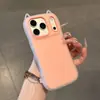 Funda Gelatina Dos en Uno Orejas de Gato Adecuada para iPhone 17/16 Pro Max, Funda con Sensación de Piel Apple 15, 14/13/12