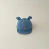 Chapéu de Bebê Primavera e Outono Aba Macia Boné com Aba Bordado de Urso Estilo Coreano Boné de Baseball para Bebês e Crianças Pequenas Fofo Versátil Chapéu de Proteção Solar