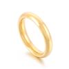 Anillo de dedo índice pequeño de 4 mm para mujer, de acero de titanio y oro de 18 quilates, para hombre y mujer, estilo viento frío, color rojo, simple y liso.