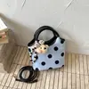 Bolso de Lunares para Mujer 2026 Nueva Moda de Verano Tendencia Bolso Cubo de Hombro Cruzado Único para el Trabajo y los Viajes