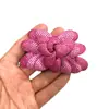 Broche de Flor de Ante de Oveja Multicolor de 8.8 cm de Largo para Zapato con Base Moldeada y Pin de Broche, Borde Ancho, Versátil