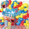 Nuevo Set de Globos de Papel de Aluminio para Fiesta de Cumpleaños de Dibujos Animados Transfronteriza Decoración de Fondo para Cumpleaños de Adultos y Niños