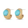 Pendientes Asimétricos Plateados en Forma de C Estilo Palacio Geométrico Exquisito de Nicho Pendientes de Moda Retro de Gama Alta para Mujer