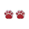 Pendientes de Garra Roja Garra de Perro Garra de Gato Suerte para Mujer Q Lindos Personalidad Transportador Pendientes de Año Nuevo Chino