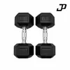 Super fábrica en stock exportación comercio exterior mancuernas hexagonales recubiertas en libras, hierro fundido, equipo de gimnasio para hombres para entrenamientos en casa