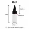 En Stock Suministro Directo Botellas de Plástico Exprimibles de HDPE con Boquilla Blanca Puntiaguda para Tinta, Pegamento, Esmalte de Uñas y Otros Líquidos, Varias Opciones Disponibles
