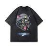Camiseta Lavada para Hombre Camisetas sin Mangas Vintage Hip Hop Streetwear t Sh