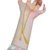 Colar de olhos de gato fantasma de cor dourada feminino, luz de luxo, contas saltitantes, corrente de clavícula, nicho, design personalizado