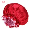 Gorro de Noche de Doble Capa con Borde para Orejas Más Vendido de Amazon, Elegante Gorro Elástico Rizado para el Cabello de Mujer, Gorro de Ducha para Salón de Belleza