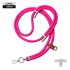 Cordón Original Nuevo para Teléfono Móvil 8mm Fuerte Lanyard Cruzado Ajustable Cuerda Trenzada para Muñeca Antiperdida de Exterior Plata