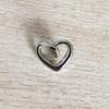 Botón de moda hueco con forma de corazón de metal Art Sen ESSTUDIO para decoración de ropa de mujer, botón para puños y cuello con hebilla