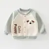Roupas Infantis de Anyang Roupas de Bebê Estilo Novo Primavera e Outono Jaqueta Baseball Casaco Roupas de Exterior para Meninos e Meninas Cardigan com Desenho Moletom
