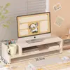 Soporte de altura ajustable para computadora, herramienta de almacenamiento de escritorio para oficina, soporte de apoyo para laptop para el hogar, estante de colocación de monitor para estación de trabajo