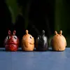 Talla de Palisandro Conejo Dumbo Colgantes DIY Manija de Juego Cadena Linda para Teléfono Celular Llavero Colgante Manualidades