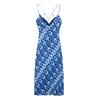 Exportación Transfronteriza de Aliexpress Ropa Europea y Americana Verano 2025 Nuevo Vestido Midi de Tirantes con Estampado y Cuello Redondo Falda Larga