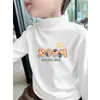 Camiseta Interior de Felpa Cepillada para Niños, Estilo Nuevo Otoño/Invierno 2026, Cuello Semi-Alto, Ropa Interior Cálida, Top Casual, Moderno