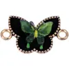 Colgante de Mariposa Estéreo Creativo Personalizado Transfronterizo Materiales para Accesorios DIY Aleación de Goteo de Aceite Pulsera Collar Venta Directa de Fábrica