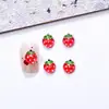 Decoraciones para Uñas de Dibujos Animados de Frutas Mini de Verano Frescas y Sencillas, Decoraciones de Uñas de Resina Transparente 3D de Fresa y Plátano Helado
