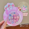 Lindas Pegatinas para Uñas Sanrio para Niños, Pegatinas de Uñas Desgastables, Parches para Uñas de Kuromi, Juguetes de Dibujos Animados para Niños