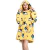 Pijama Nuevo Sudadera con Capucha a Prueba de Frío Ropa de Mujer Estilo Dulce Jersey Manga Larga Manta Perezosa para Ver la Tele Engrosada