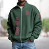 Sudadera tipo cárdigan estilo americano Chaqueta Uniforme de Equipo de la NBA Impresión Digital 3D Cárdigan Holgado con Cremallera y Capucha Sudadera Deportiva