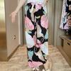 Pantalones de Pijama para Mujer en Verano, Delgados, Talla Grande, Estilo Coreano, Pantalones Anti-Mosquitos de Gama Alta, Pantalones de Pierna Ancha que se Pueden Usar Afuera, Pantalones de Algodón y Seda