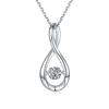 Pequeño colgante fresco de moissanita persistente inteligente de 0.5 quilates cadena clavicular corazón danzante collar de diamante cultivado al por mayor