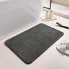 Tapete Antideslizante para Pies de Inodoro Tapete para Puerta de Entrada Alfombra para Puerta de Dormitorio Sala de Estar Alfombra Gruesa de Cachemira de Imitación Alfombra Absorbente para Piso de Baño