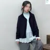 Conjunto de Ropa de Otoño para Niñas 2026 Nuevo Moda Chaqueta de Punto y Pantalones a Rayas Conjunto para Niños Mayores