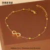 Pulseira Versátil de Aço Inoxidável com Figura de Oito e Zircônia no Atacado para Mulheres, Luxo Leve, Sensação de Alto Padrão, Joias de Aço Titânio que Não Desbotam