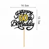 Decoraciones para Pasteles de Cumpleaños Estilo Ins de Comercio Exterior, Inserts de Número de Feliz Cumpleaños para Hornear, Suministros para Fiestas al por Mayor desde el Fabricante