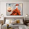 Pintura Decorativa de Noche para Dormitorio Minimalista Moderno Cálida para Dormitorio Principal Arte Mural Romántico de Hotel