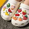Serie de Frutas Calzado Tipo Clogs Desmontable Transfronterizo Accesorios de Flor para Zapatos Goma Suave de PVC Zapatos de Jardín Hebillas Decorativas Venta al por Mayor