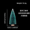 Decoración Navideña para el Hogar Mini Árbol de Navidad Torre de Nieve de Seda Sisal Pino Azul Verde Blanco Árbol de Navidad Pequeño Adornos de Escritorio