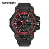 Reloj Electrónico de Moda Transfronterizo Sanda para Hombre Resistente al Agua Luminoso Despertador Multifuncional Reloj Deportivo para Hombre en stock Suministro Directo