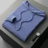 Moda juvenil suéter de cachemira nuevo sin costuras primavera y otoño suéter con capucha para hombre sudadera con capucha de lana tejida de color liso para hombre
