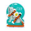 Cuerda de tracción ajustable antirroturas con patrón de dibujos animados para gatos, cuerda de tracción para caminar, cadena de anclaje